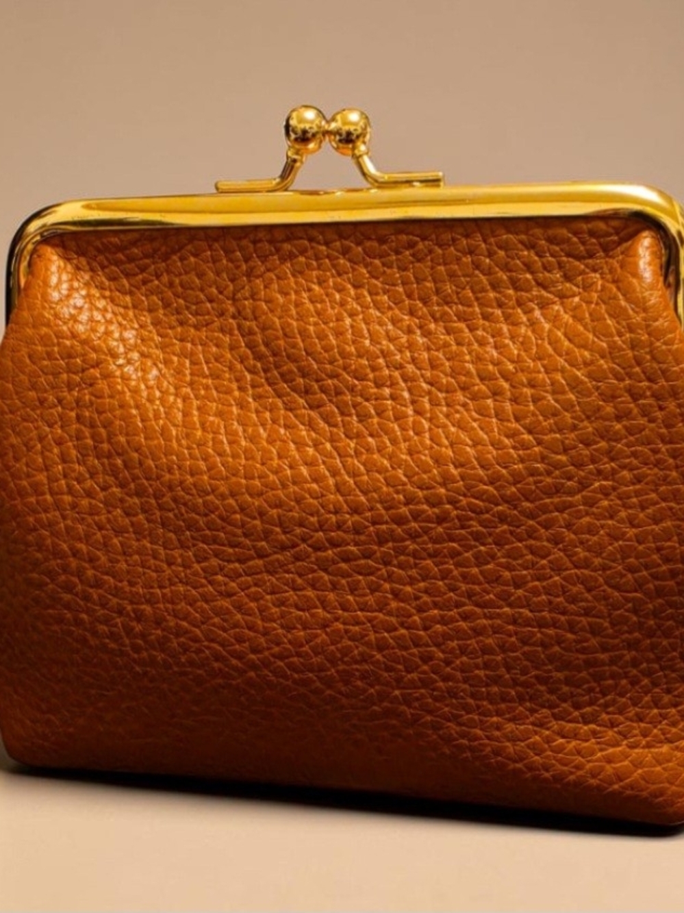 Dooney and Bourke Classic Pebbled Leather Coin Purse in Cognac - Picture 2 of 5